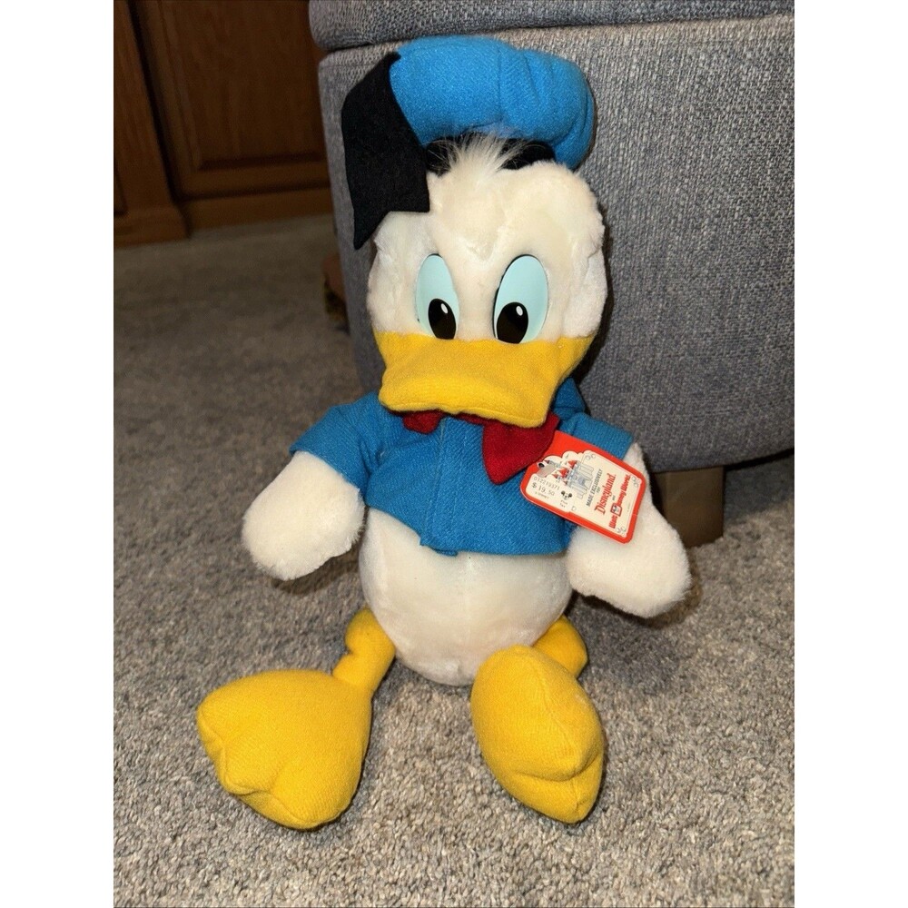 Vtg Disneyland Donald Duck Sailor Walt Disney World 15" Plush Doll Blue Burbank